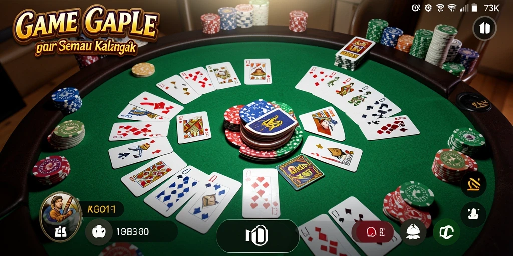 Screenshot gameplay Gaple yang seru dan interaktif di 73K.
