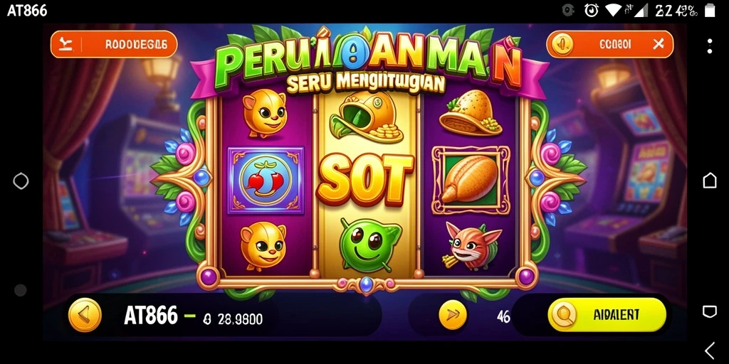 Screenshot utama menunjukkan tampilan gameplay Slot yang mendebarkan.