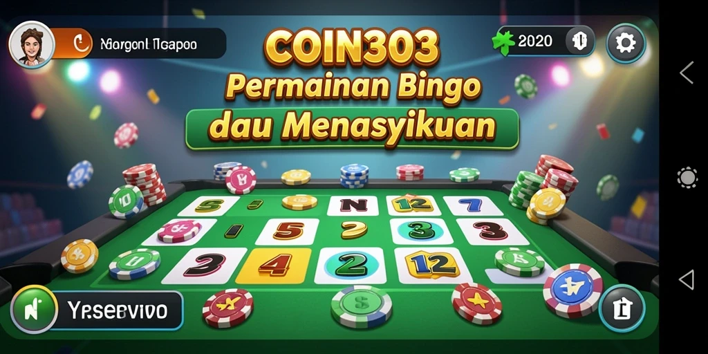 Tampilan gameplay seru dari COIN303 yang menggambarkan keseruan bermain Bingo.