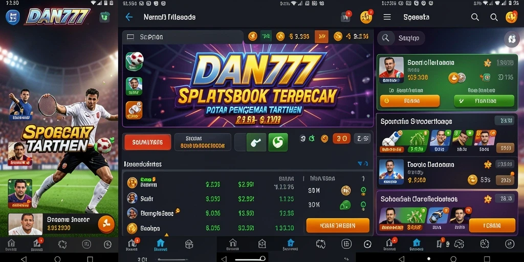 Tampilkan gameplay menarik dari aplikasi Sportsbook DAN777.