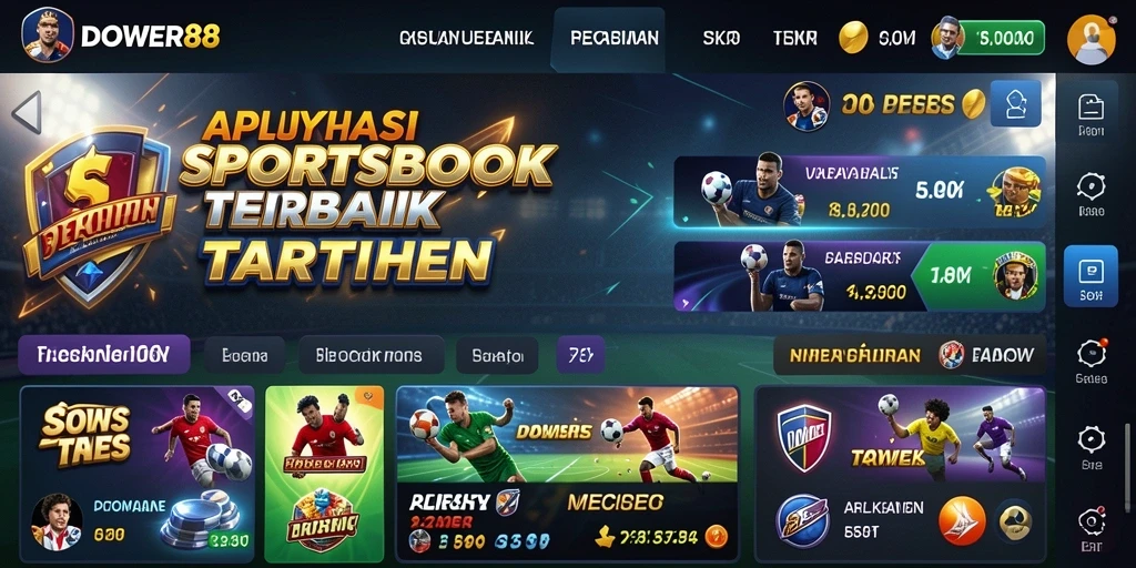 Tampilan DOWER88 yang menarik dengan fitur sportsbook terbaru.