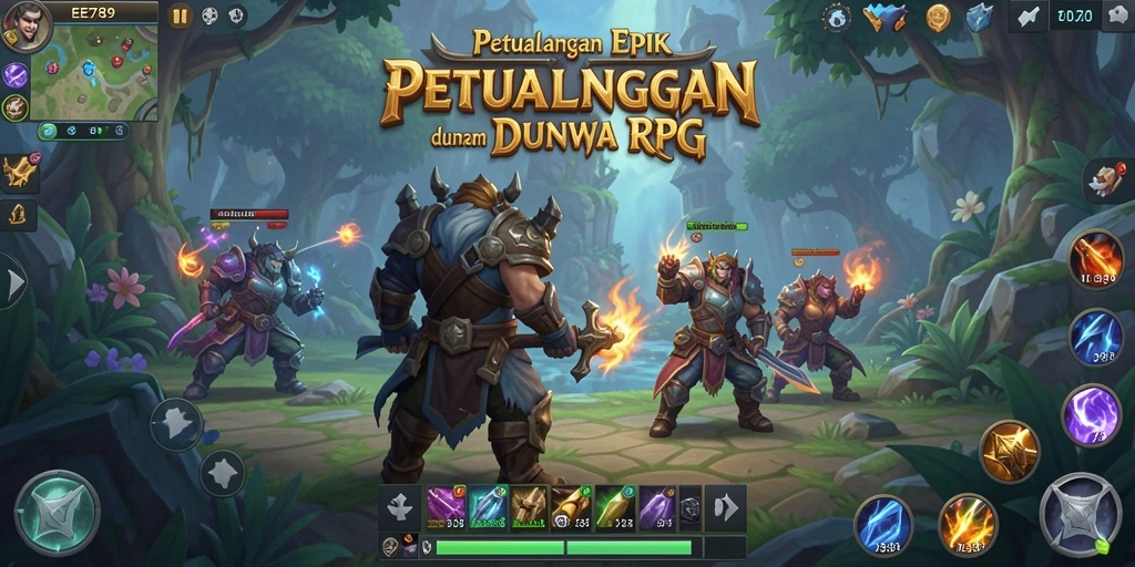 Gameplay seru dalam EE789 yang penuh tantangan RPG.