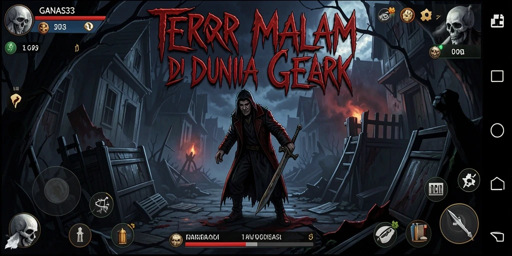 Tampak menegangkan dari gameplay GANAS33 dengan suasana Horror.