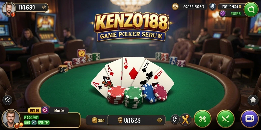 Tampilan gameplay seru dalam KENZO188 dengan aksi Poker yang mendebarkan.