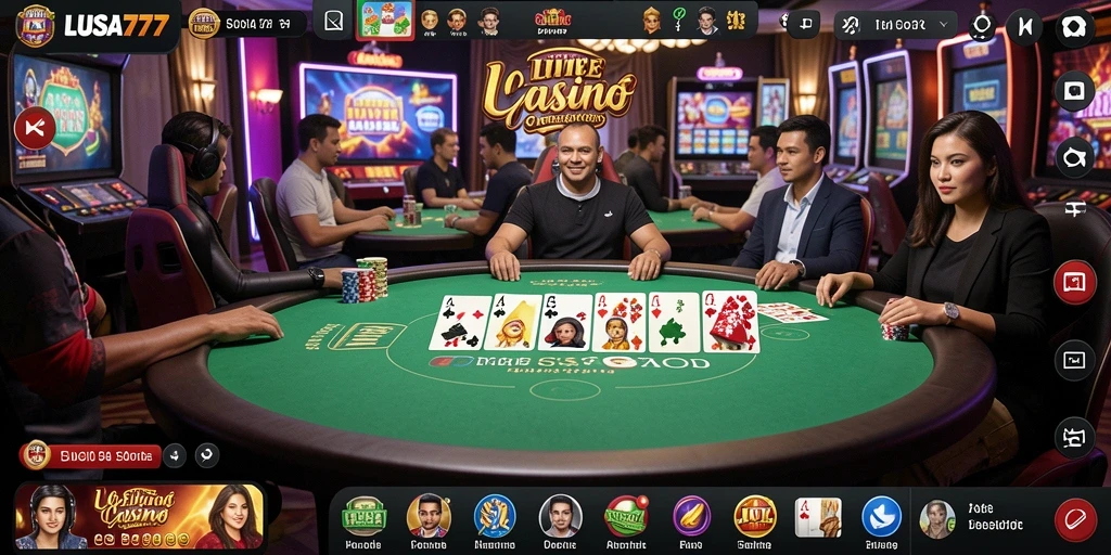 Gameplay menarik LUSA777 dengan dealer profesional dan fitur interaktif.