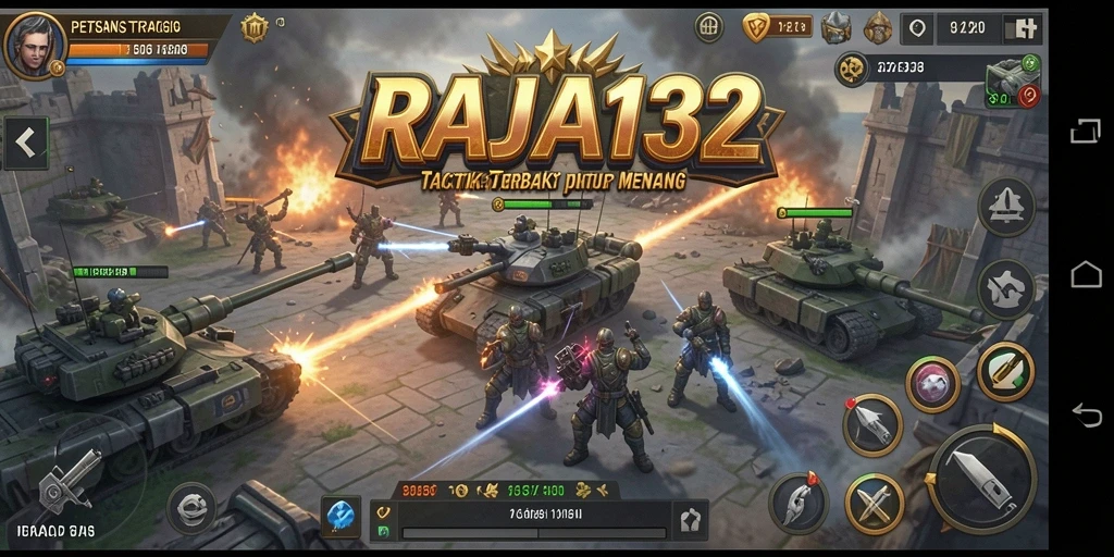 Tangkapan layar gameplay <strong>RAJA132</strong> menampilkan aksi strategi yang seru.