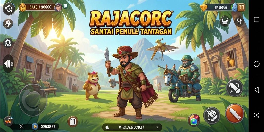 Screenshot gameplay RAJACORC menampilkan aksi seru dan tantangan menarik.