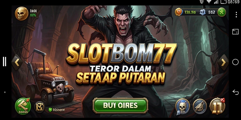 Tampilan menakutkan dari gameplay SLOTBOM77 yang mendebarkan.