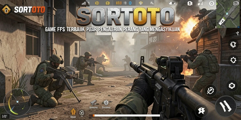 Gameplay menarik SORTOTO dengan pertempuran adu tembak yang intens.