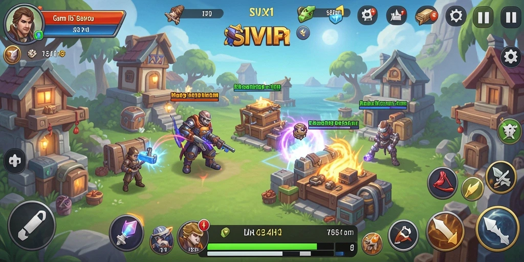 Tampilan gameplay Idle yang menarik dari SVIP1.