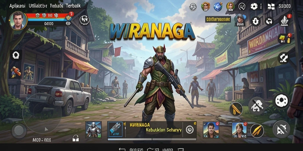 Tampilan antarmuka aplikasi WIRANAGA yang sederhana dan menarik.